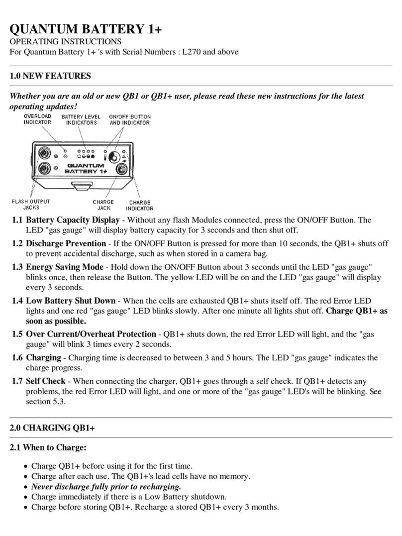 Quantum QB1+ operating instructions