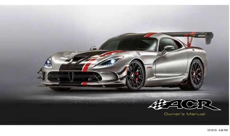 Dodge 2016 Viper SRT ACR User manual