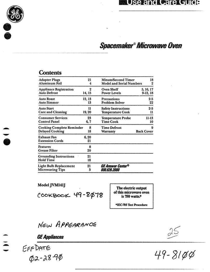 GE VM141J User manual