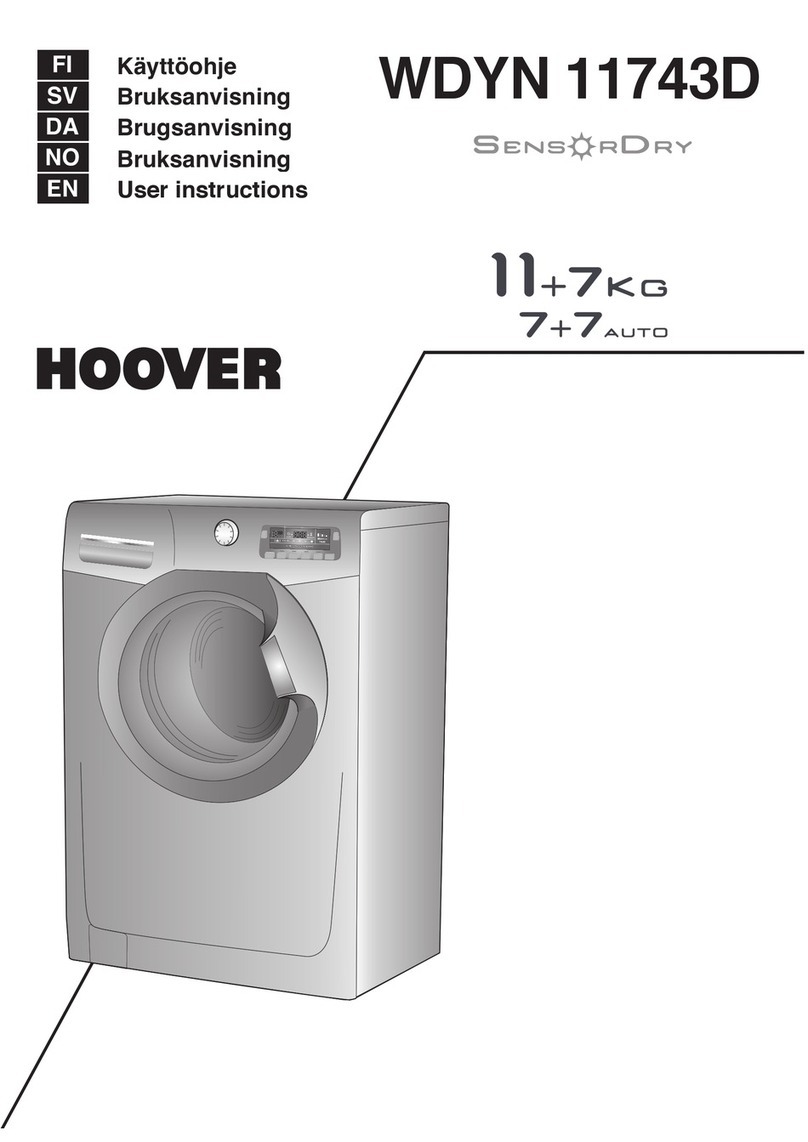 Hoover WDYN 11743D User manual