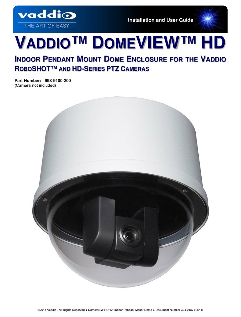 VADDIO DOMEVIEW HD Installation and user guide
