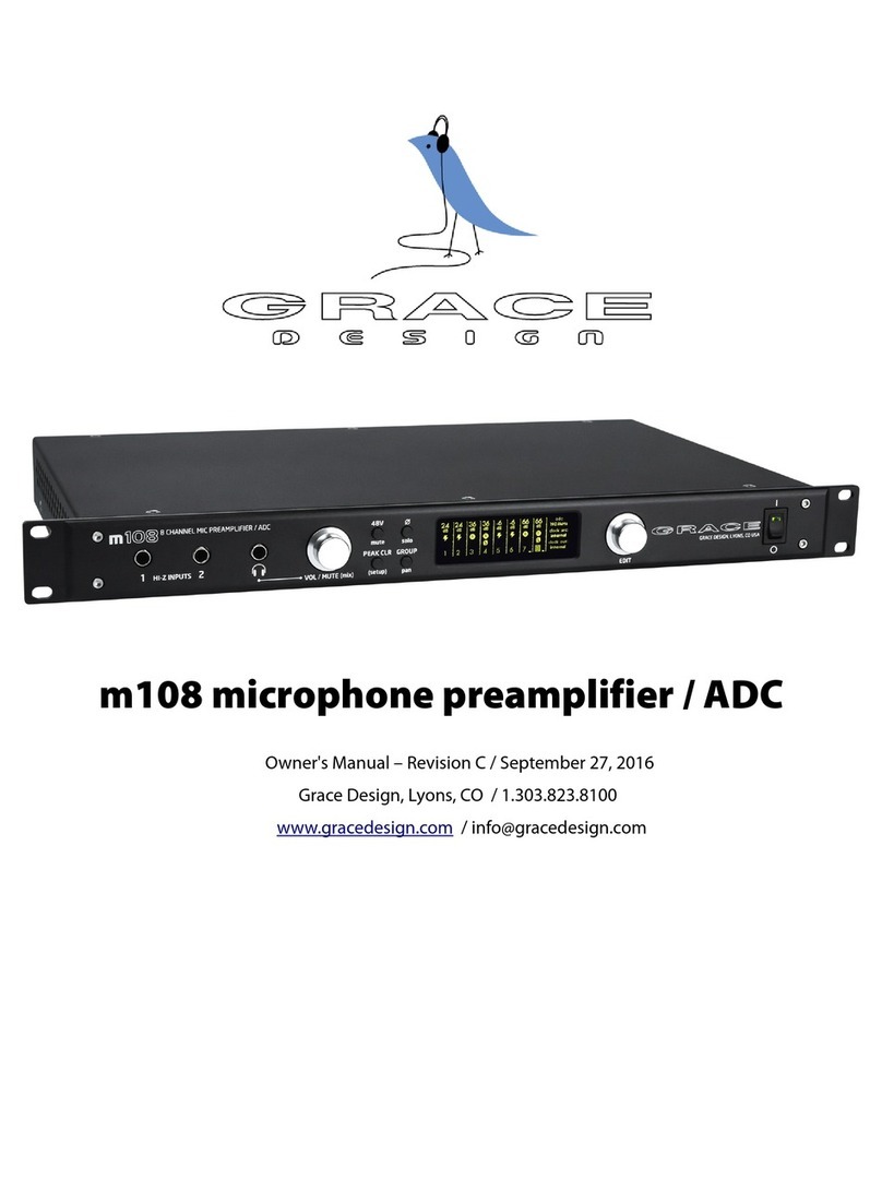Grace m108 owner's manual