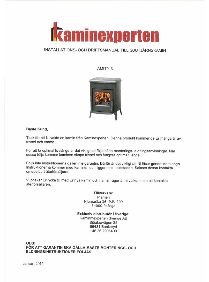 Plamen Amity 3 Installation and operating instructions