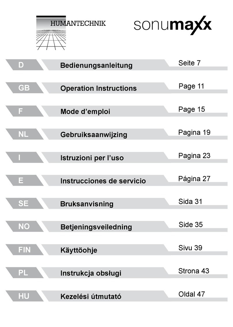 HumanTechnik Sonumaxx Operation instructions