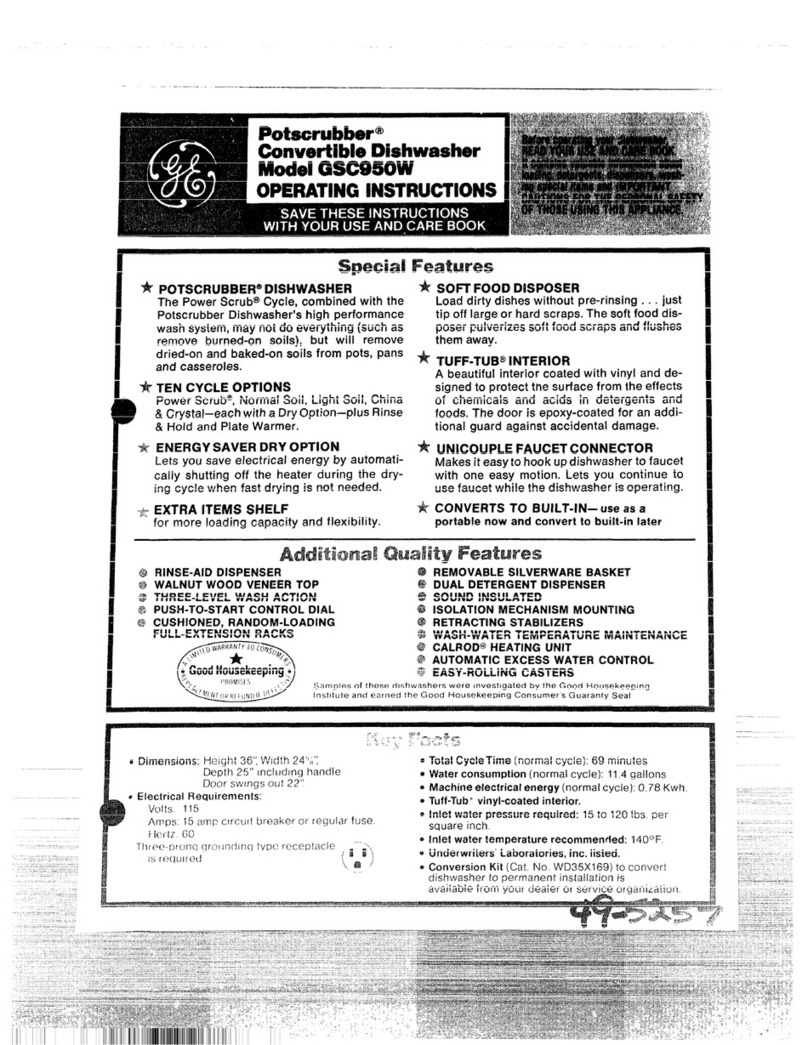 GE GSC950W User manual