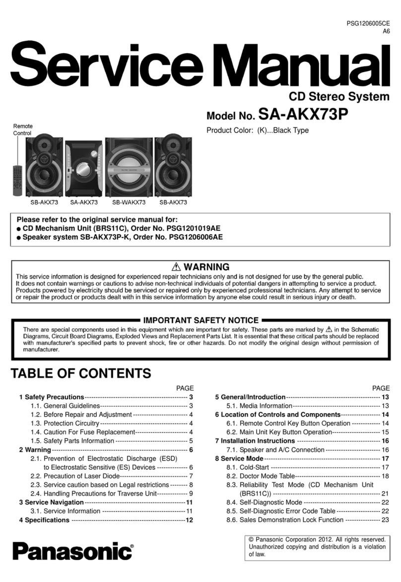 Panasonic SA-AKX73P Service manual