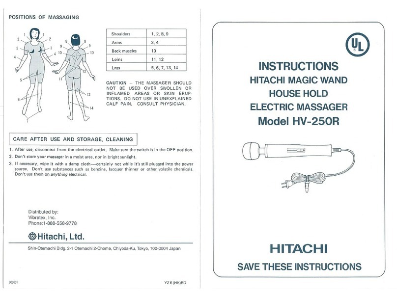 Hitachi Magic Wand HV-250R instructions
