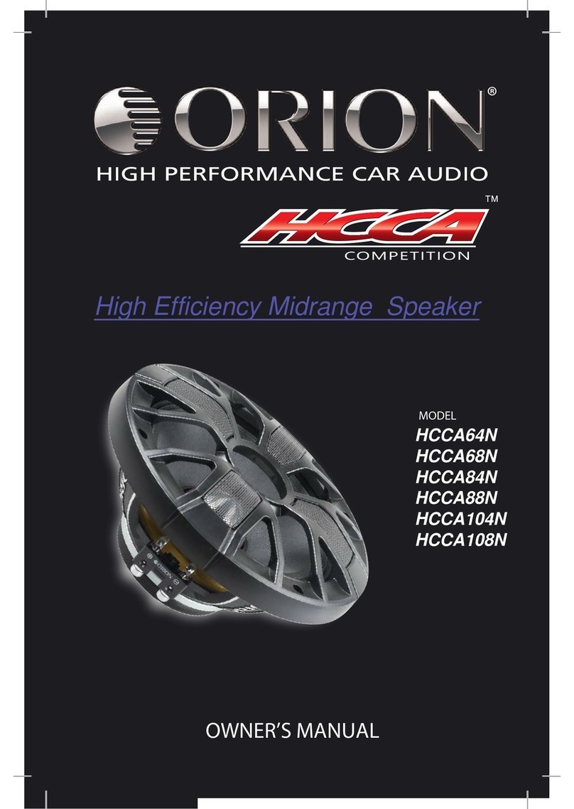 Orion HCCA64N owner's manual