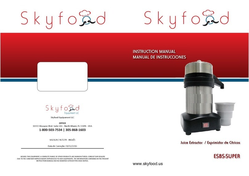 Skyfood ESBS-SUPER instruction manual