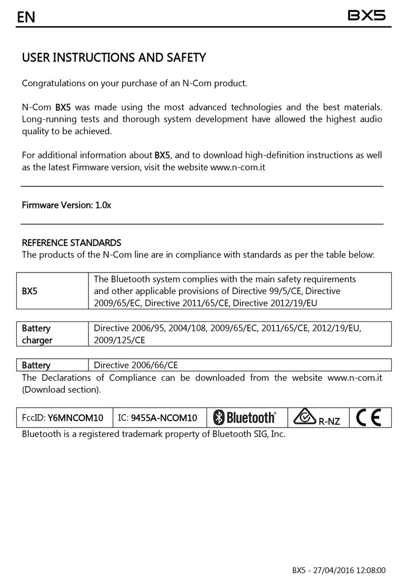 N-Com BX5 User manual