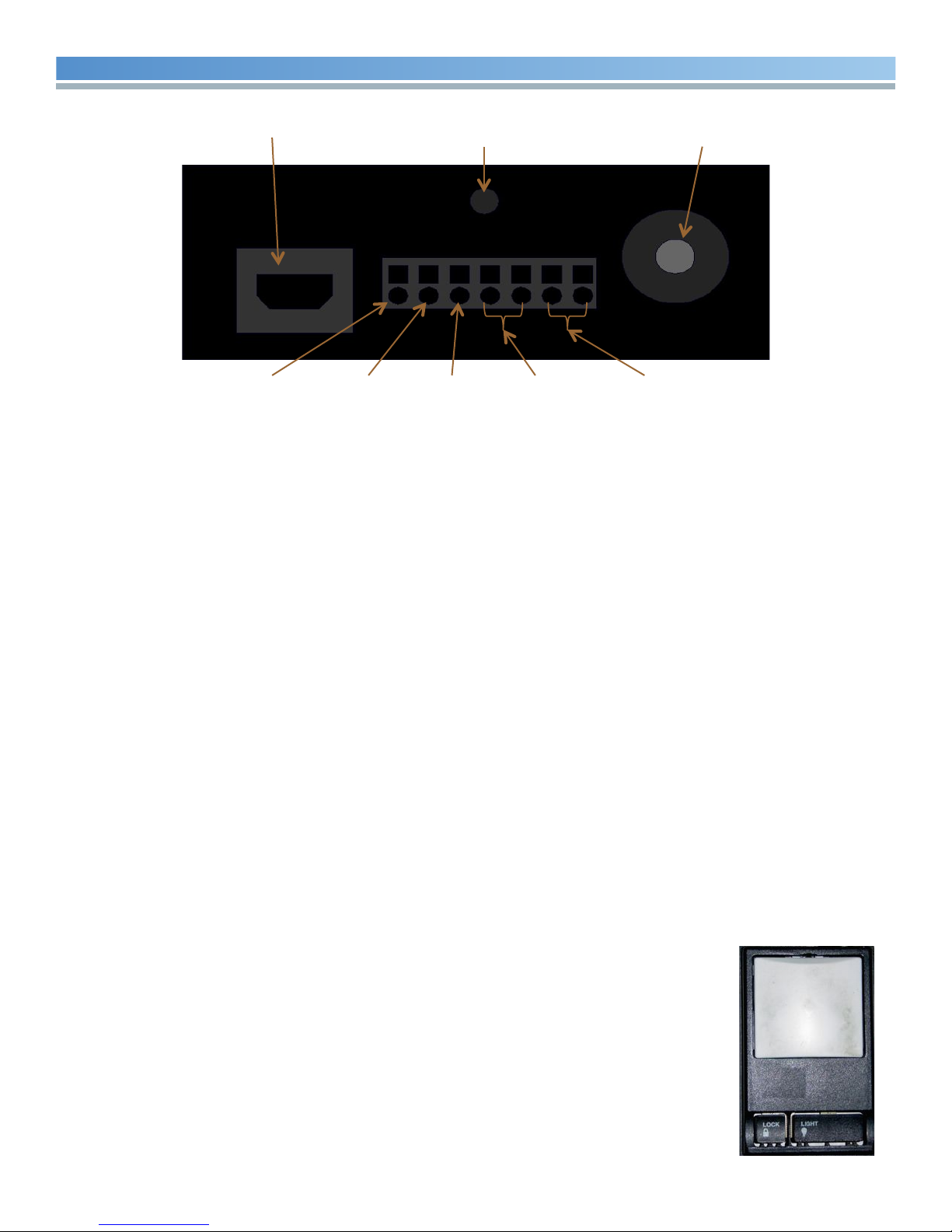 :!H.7BGQ:E:Q!
H:E<GSG:Q!GS!<I:!G7B<ECH<G.7B!E:R6EQG7R!67<:776!H.7SGRCE6<G.7!DE.XGQ:Q!G7!<I:!.EGRG769!Q:BHEGD<G.74!.S!.7:!.E!;.E:!B:D6E6<:9T!H:E<GSG:Q!
;.QC9:B!G<!H.7<6G7B4!J:E:!7.<!S.99.J:Q-!!
Europe''
KI:!+Gb_G!;.QC9:!I6B![::7!H:E<GSG:Q!S.E!CB:!G7!&CE.D:67!H.C7<EG:B-!KI:!S.99.JG7R!<:B<G7R!I6B![::7!H.;D9:<:QW!!
K:B<!B<67Q6EQ!&K5)!&%!?@@!?=A!a^-0-^!Y=@@>b^@ZW!!
•'6/G;C;!KE67B;G<!".J:E!
•'6/G;C;!&)U"!5D:H<E69!L:7BG<T!
•_E:VC:7HT!U67R:!!
•U6QG6<:Q!&;GBBG.7B!!
K:B<!B<67Q6EQB!&K5)!&%!?@^!2A3b^W=@@A!67Q!&K5)!&%!?@^!2A3b^0W=@@AW!!
•U6QG6<:Q!&;GBBG.7B!!
•&9:H<E.b5<6<GH!LGBHI6ER:!!
•U6QG6<:Q!U_!5CBH:D<G[G9G<T!!
KI:!;.QC9:B!6E:!SC99T!H.;D9G67<!JG<I!!
•U6QG6<:Q!&;GBBG.7B!&%11@==!
•&9:H<E.B<6<GH!LGBHI6ER:!&%>^@@@b2b=!!
•U6QG6<:Q!);;C7G<T!&%>^@@@b2b?!
•&%>@31@b^!!
•8&b'6EO!!
•U.#5!!
!
KI:!;GL..E!$D:7:E!
!
!
!
!
1
!(96E;!
)7QGH6<.E!
2!5<6<CB!
3!8.77:H<G.7!
4!"CBI!,C<<.7!
YL..E!8.7<E.99:EZ!
5!,Ccc:E!
1
$Alarm$Indicator$
_96BIG7R!E:Q!G7QGH6<:B!6H<GX:!696E;-!5.9GQ!E:Q!G7QGH6<:B!G76H<GX:!
696E;-!
2
$Status$Indicator$$
(!RE::7!G7QGH6<.E!<I6<!<I:!;GL..E!.D:7:E!GB!.D:E6<G.769-!
3
$Connection$Indicator$
5.9GQ![9C:!G7QGH6<G.7!<I6<!E:;.<:!Q:XGH:!GB!H.77:H<:Q!<.!<I:!
;GL..E!.D:7:E-!!_96BIG7R![9C:!G7QGH6<:B!9.BB!.S!H.77:H<G.7!<.!+Gb_G!
7:<J.EO-!
4
$Push$Button$(Door$Controller)$$$
$D:E6<:B!<I:!Q..E-!
5
$Buzzer$$
P:7:E6<:B!B.C7Q!.7!6H<GX:!696E;-!
![