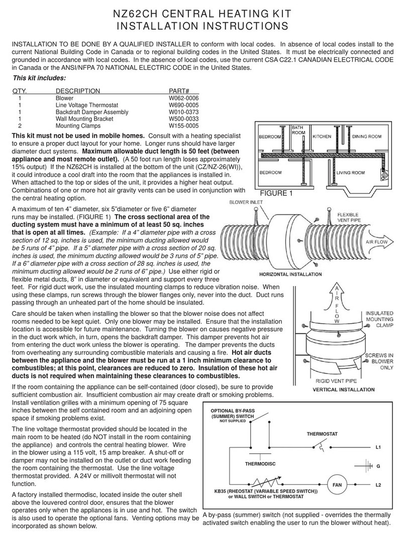 Napoleon NZ62CH User manual
