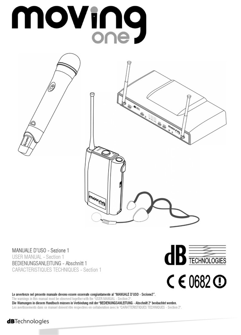 dB Technologies MOVING ONE User manual