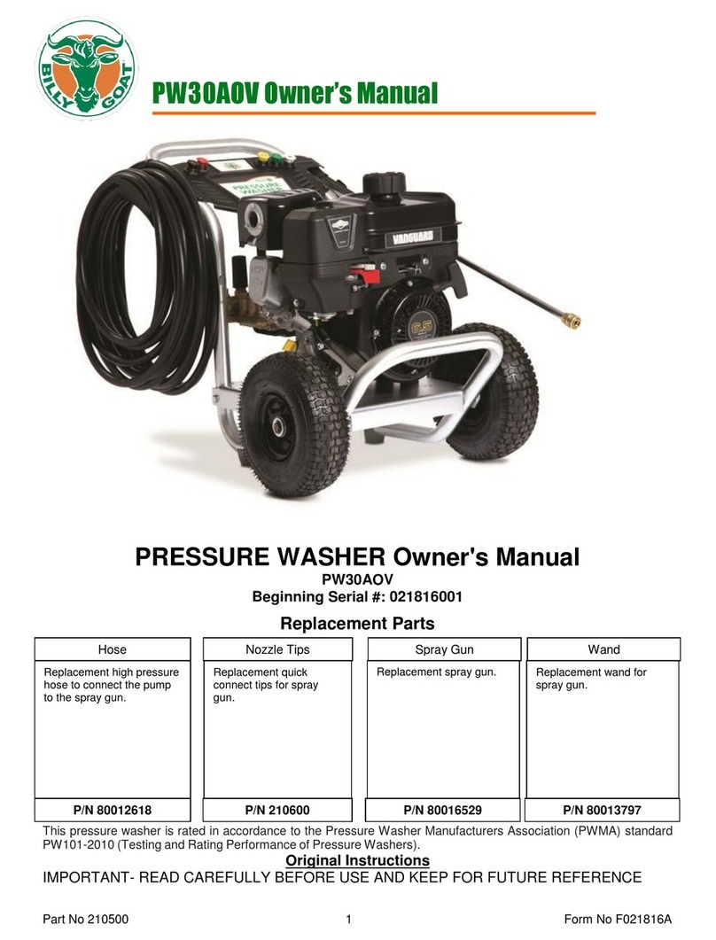 Billy Goat PW30AOV owner's manual