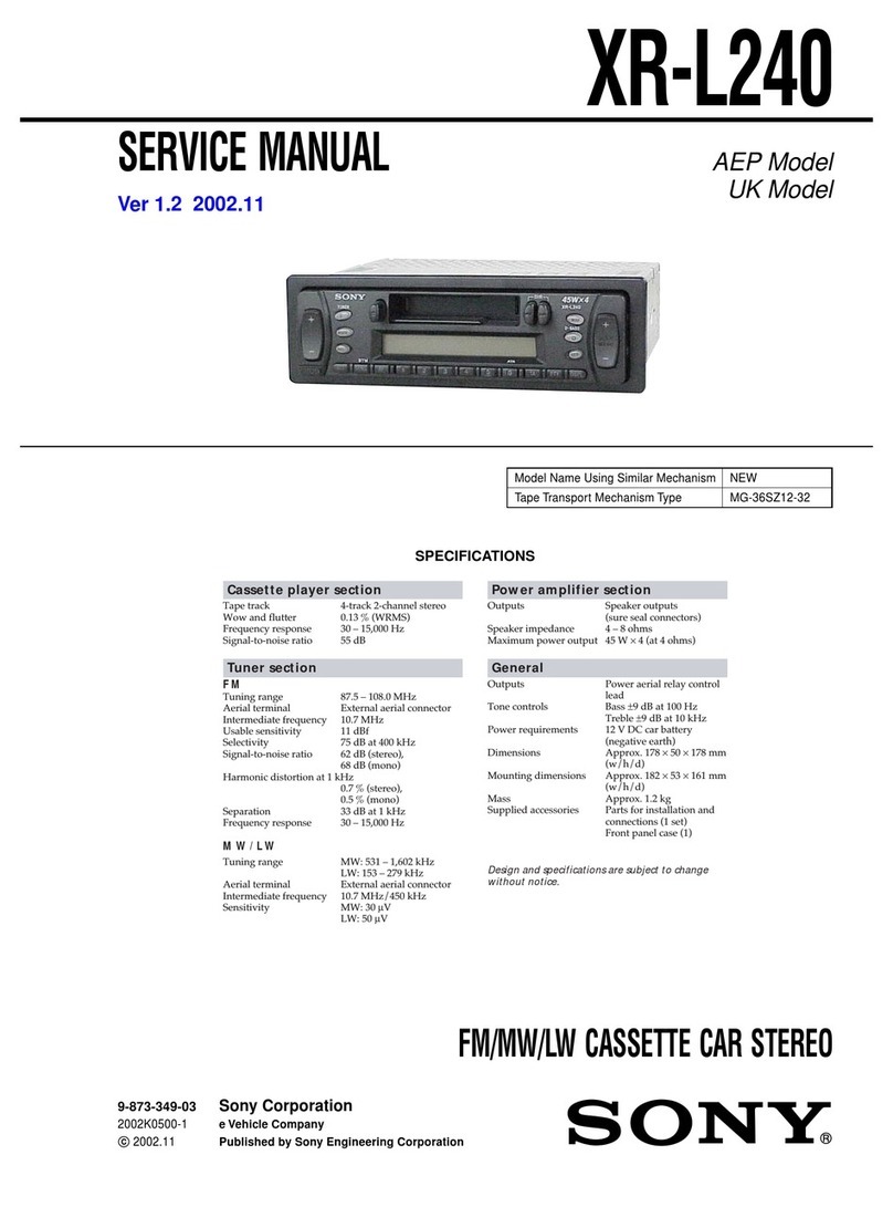 Sony XR-L240 Service manual