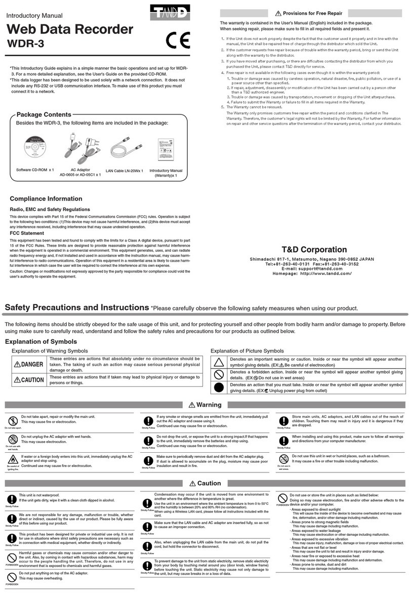 T&D WDR-3 User manual