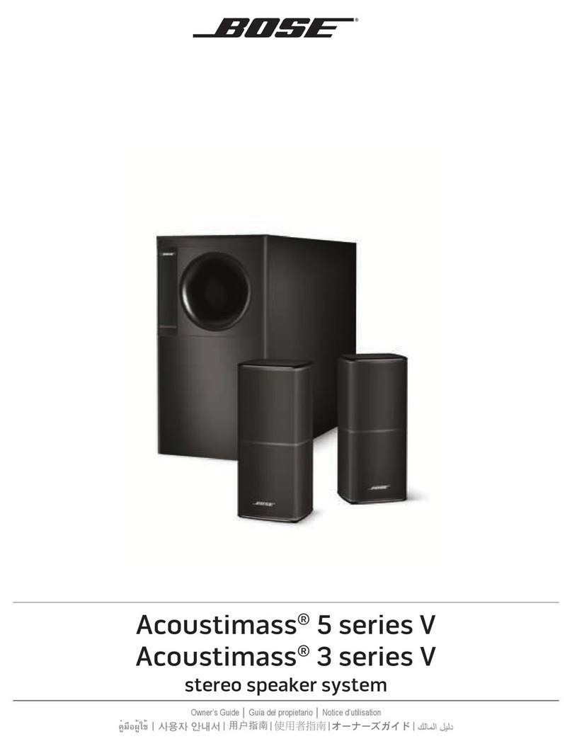 Bose Acoustimass 5 series V User manual