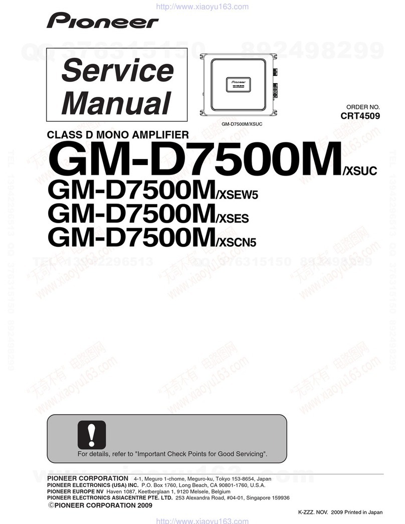 Pioneer GM-D7500M SERIES Service manual