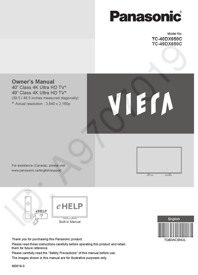 Panasonic TC-40DX650C owner's manual