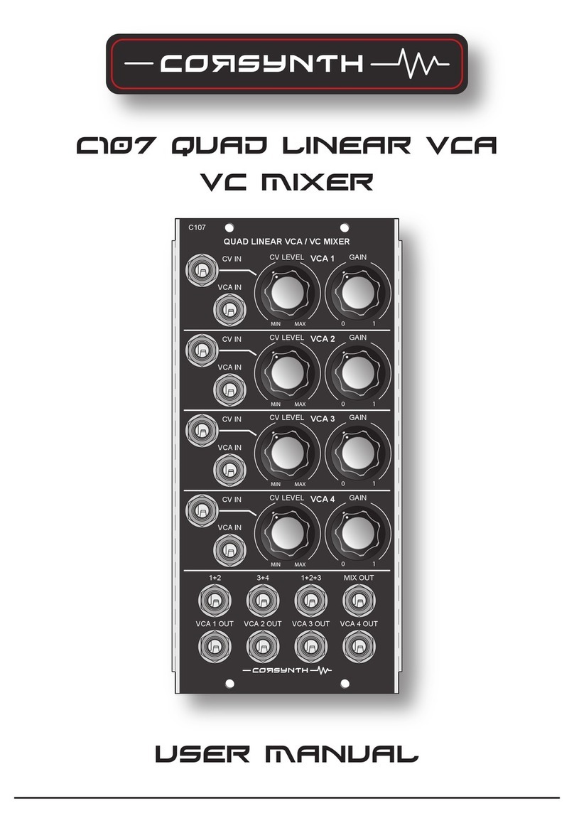Corsynth C107 User manual