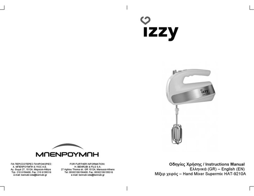 izzy SUPER MIX 500 instruction manual