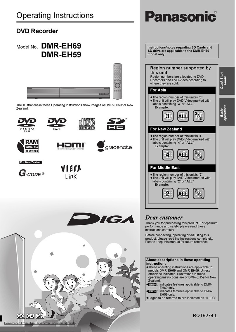 Panasonic Diga DMR-EH69 User manual