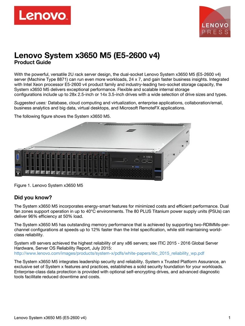 Lenovo x3650 M5 User manual