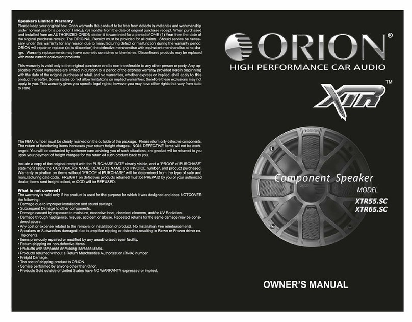 Orion XTR55.SC owner's manual