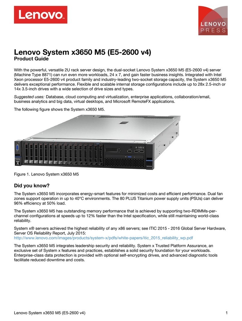 Lenovo x3650 M5 User manual
