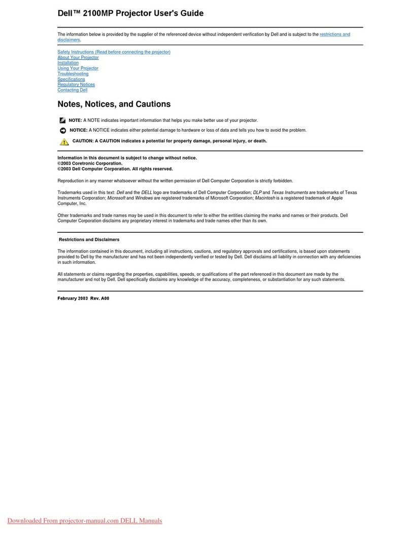 Dell 2100MP User manual