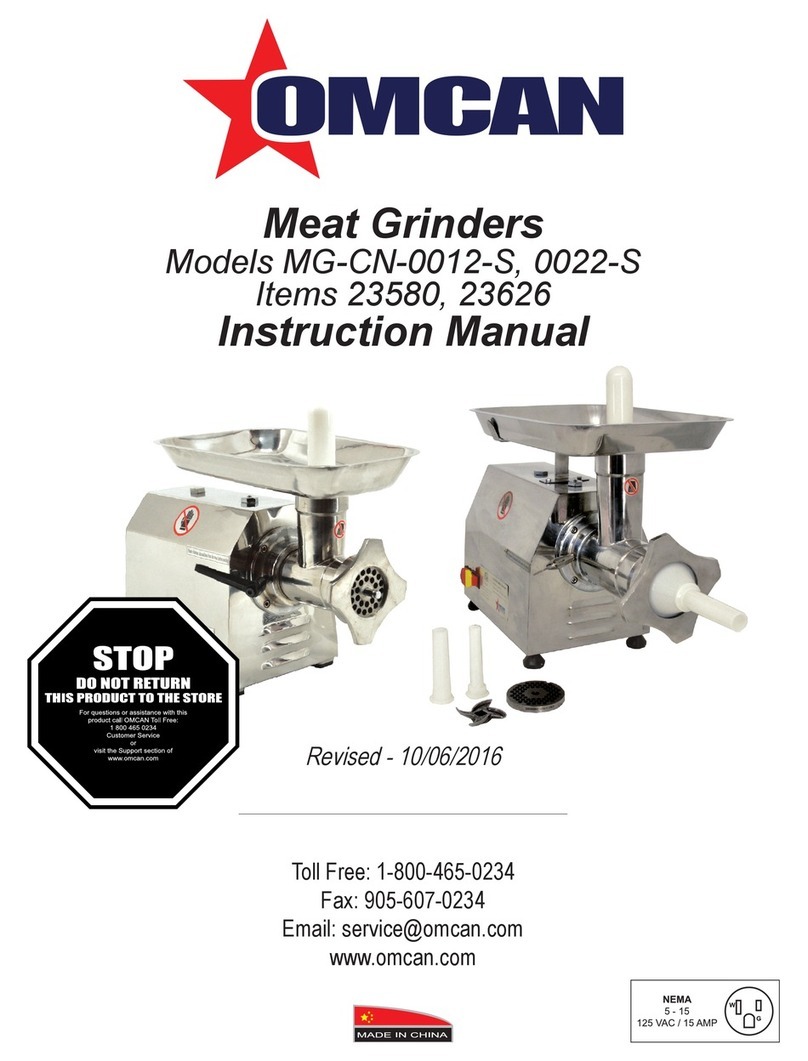 Omcan MG-CN-0012-S instruction manual
