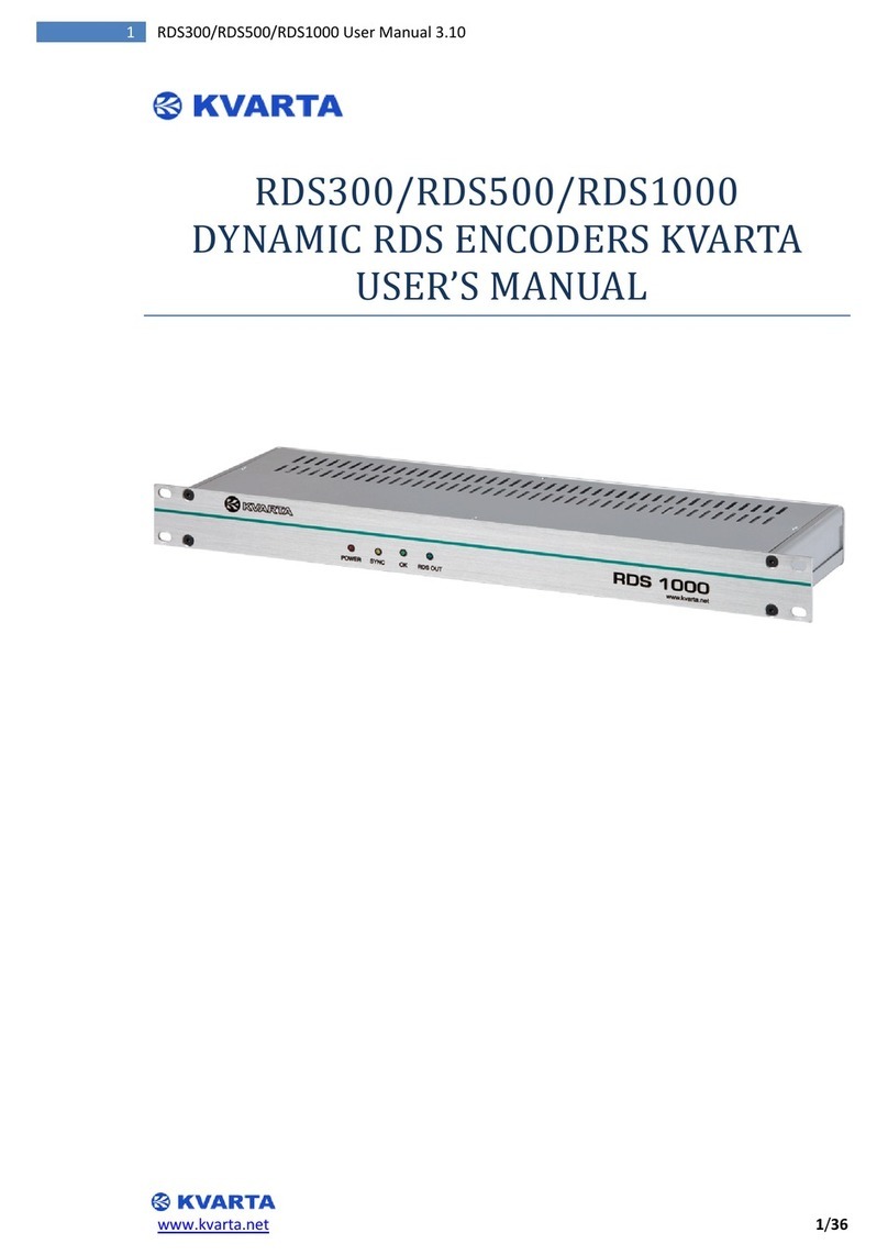 Kvarta RDS300 user manual