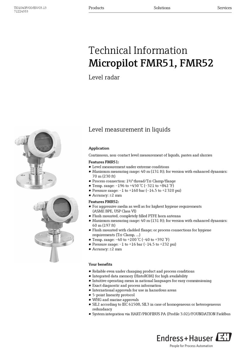 Endress+Hauser Micropilot FMR51 technical information