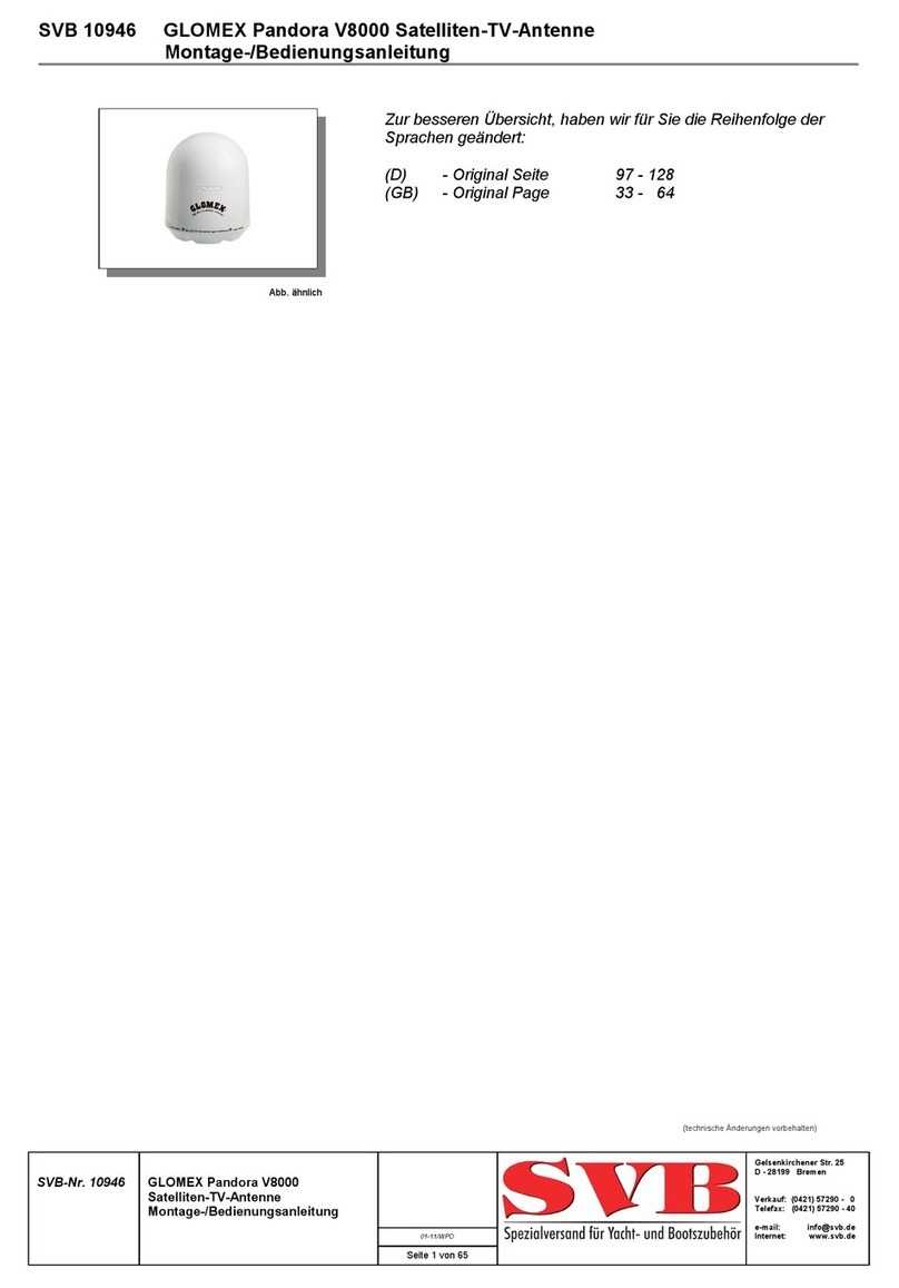 Glomex pandora v8000 User and installation manual