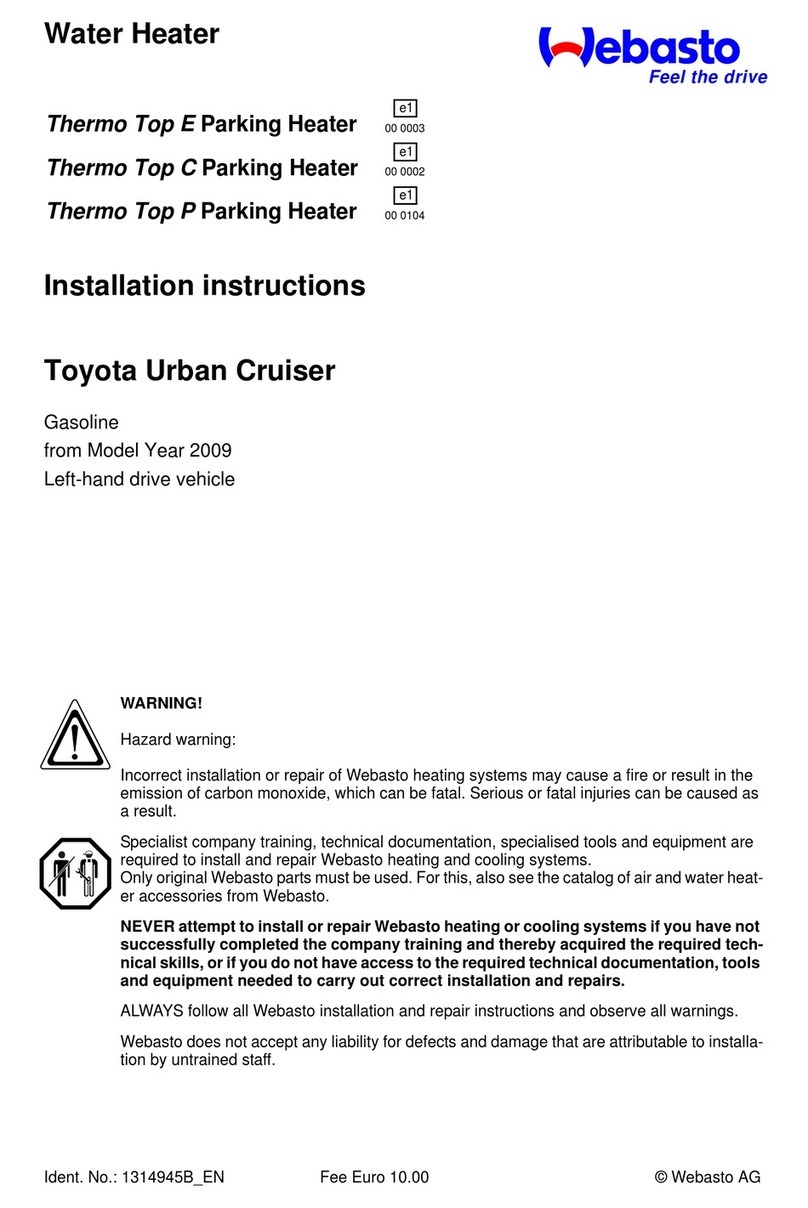 Webasto Thermo Top E User manual