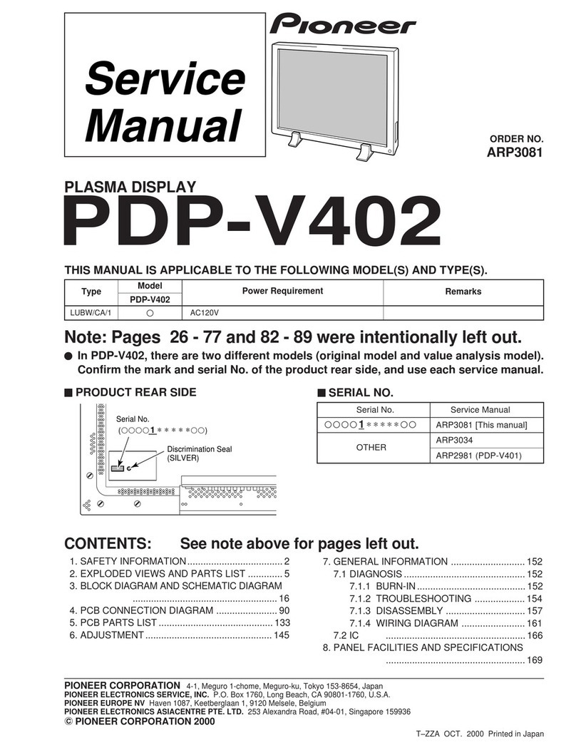 Pioneer PDP-V402 User manual