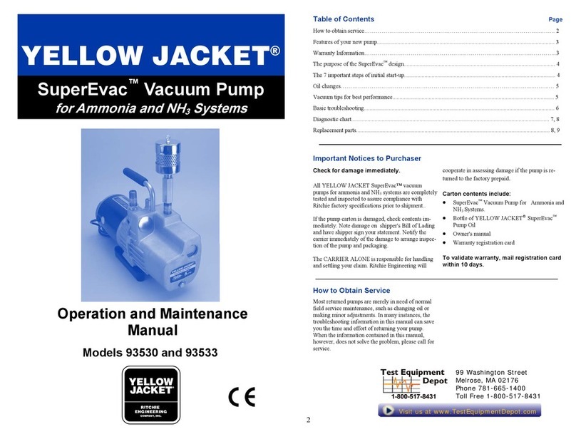 yellow jacket 93530 Operation and maintenance manual
