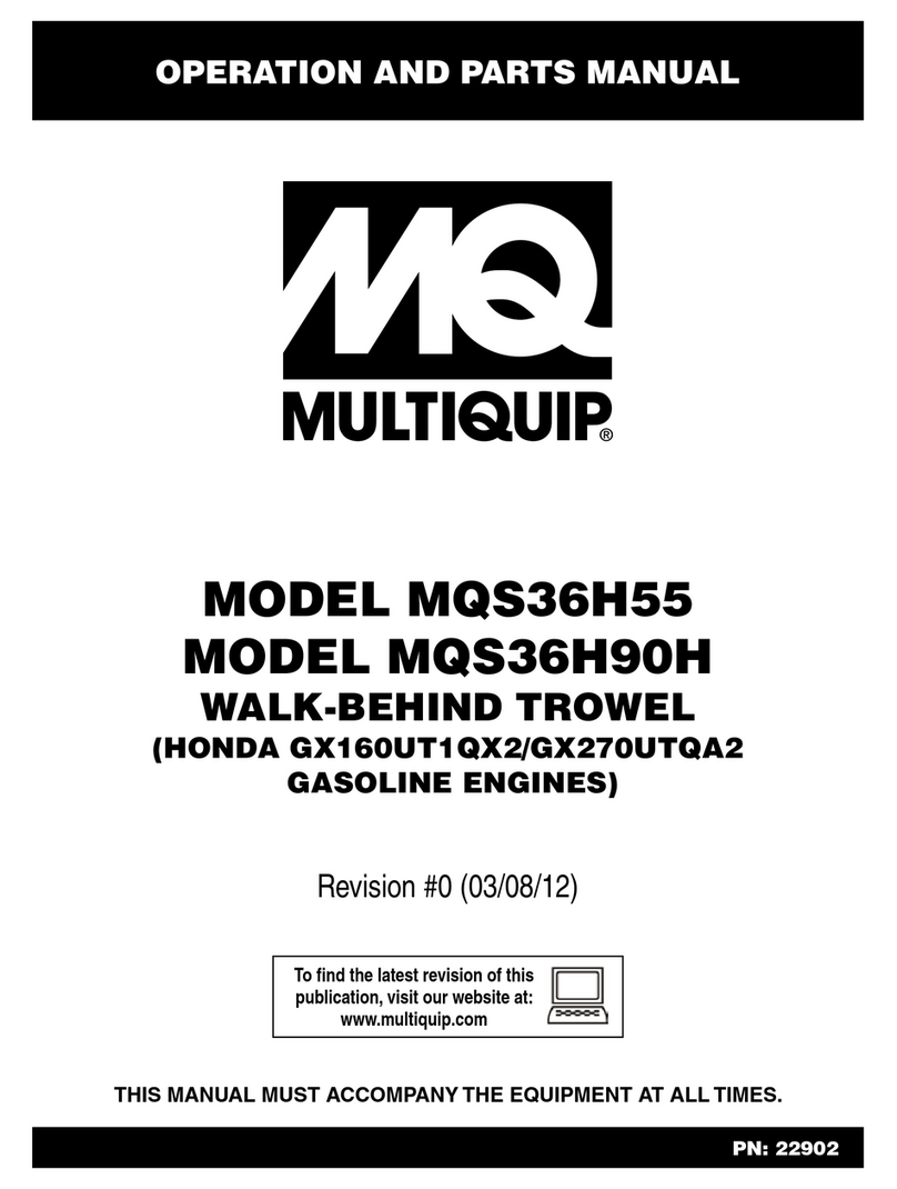MQ Mqs36h55 Operation and parts manual