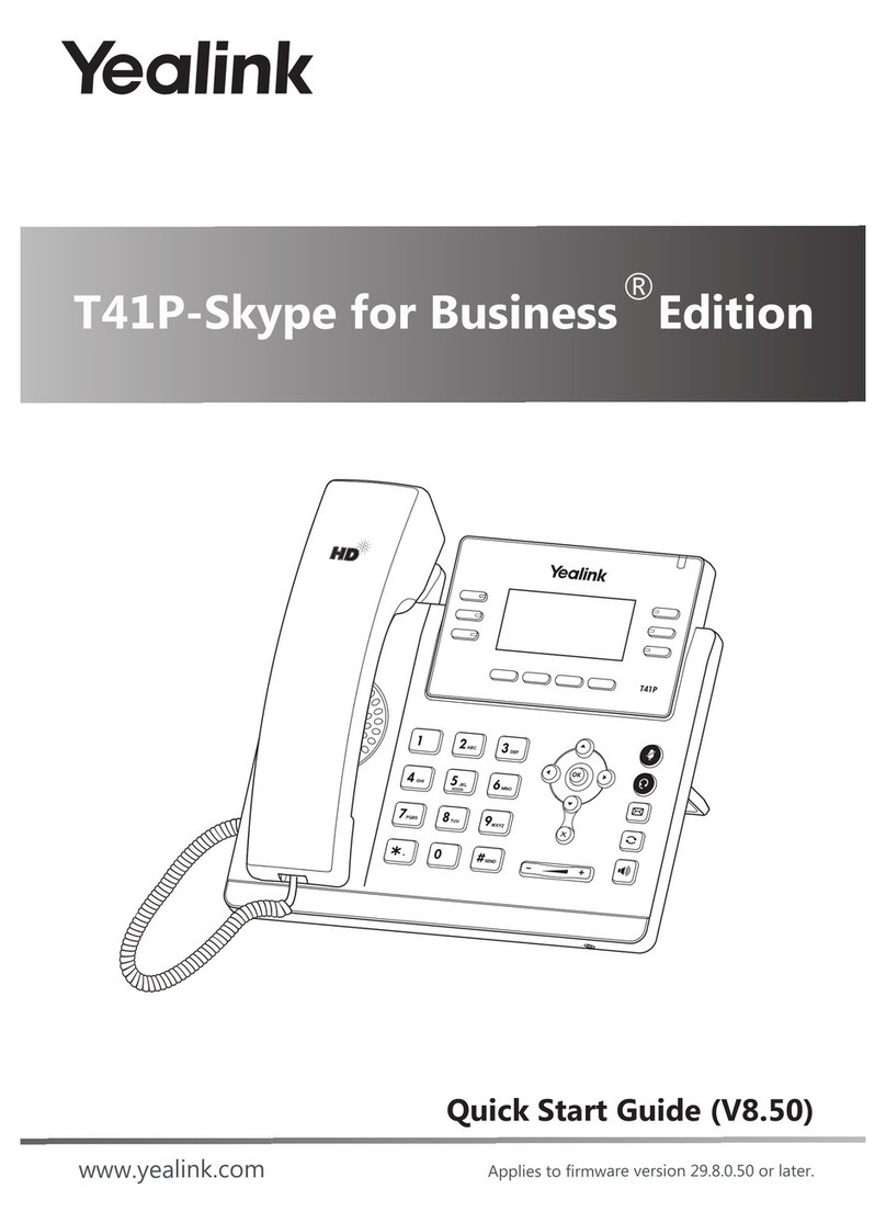 Yealink T41P-Skype User manual