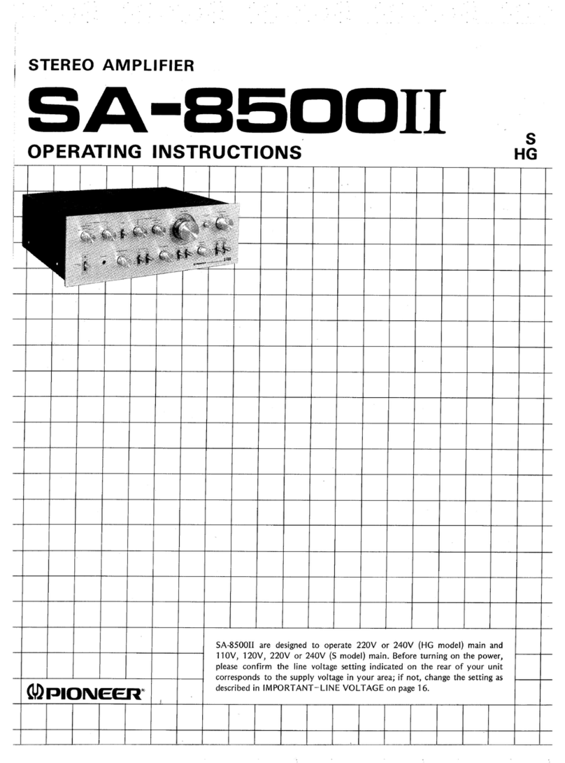 SHG SA-8500II operating instructions