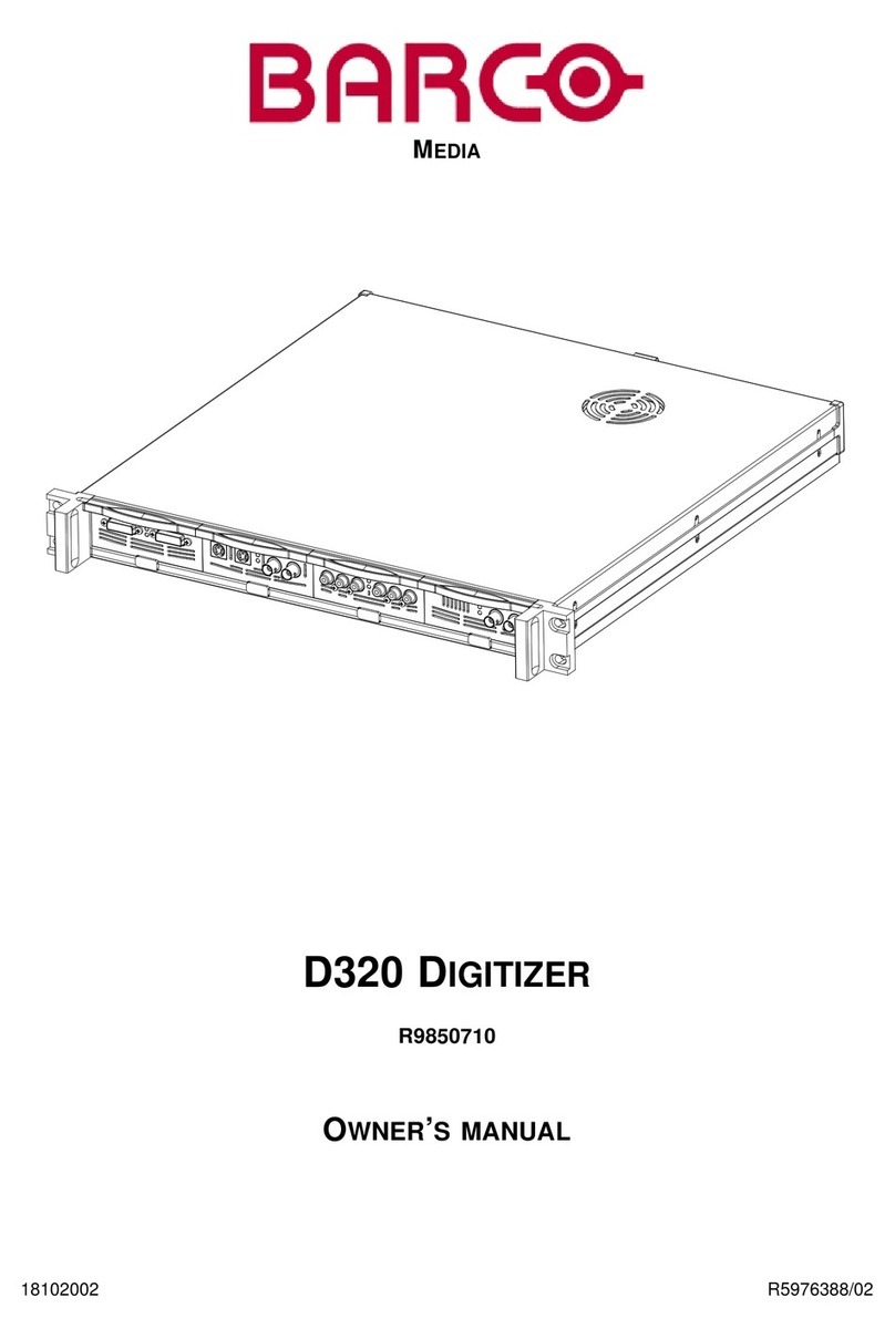 Barco D320 User manual