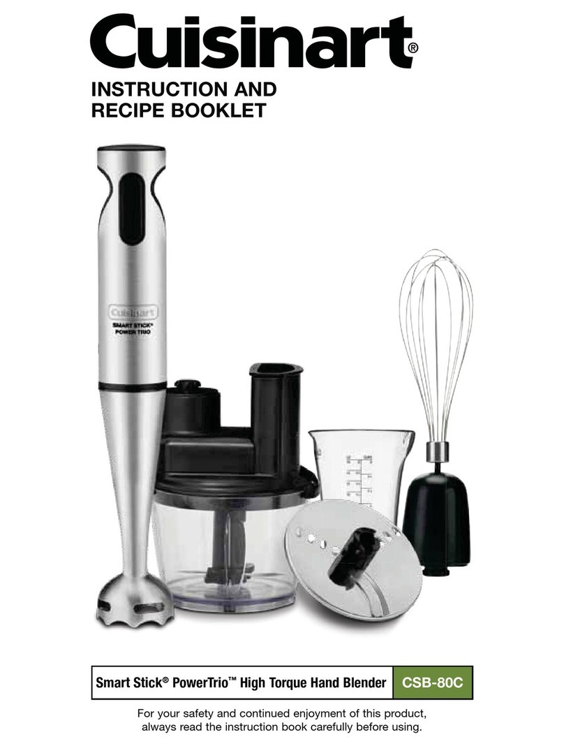 Cuisinart Smart Stick PowerTrio CSB-80C Service manual