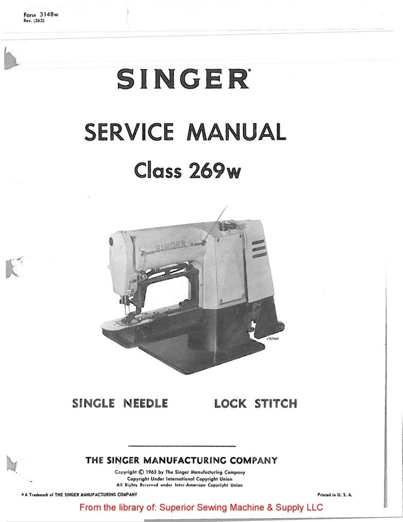Singer 269W Service manual Singer 269W Service manual