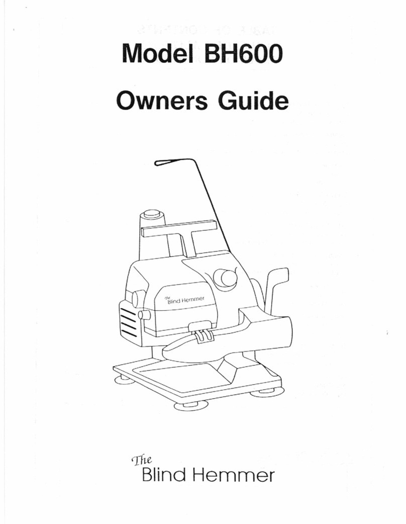 Blind Hemmer Simplicity bh600 owner's guide