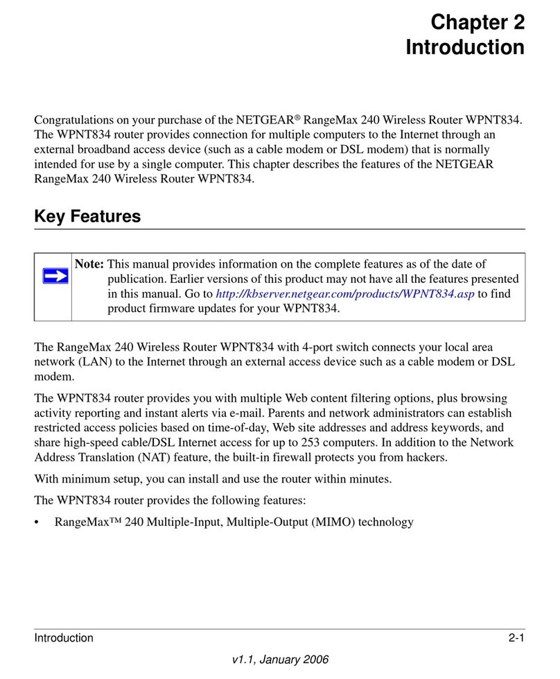 NETGEAR RangeMax 240 User manual