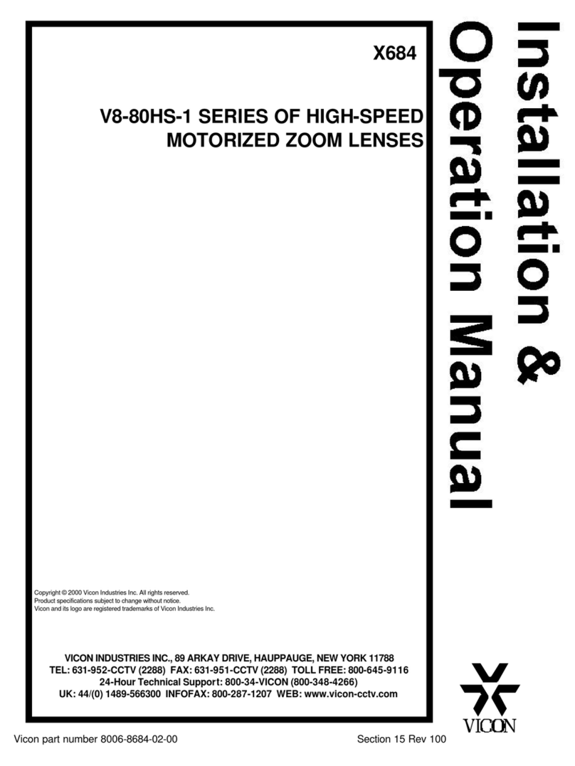 Vicon V8-80HS-1 series User manual