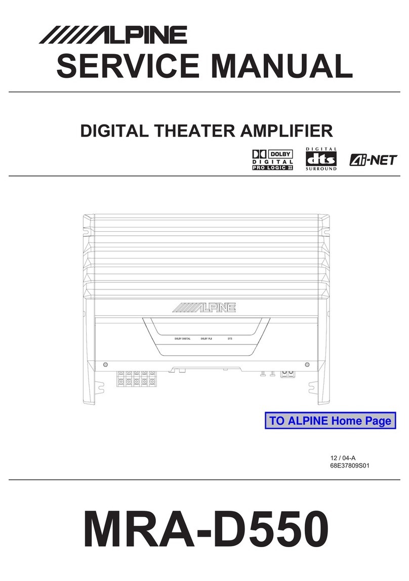 Alpine MRA-D550 - V12 Amplifier Service manual