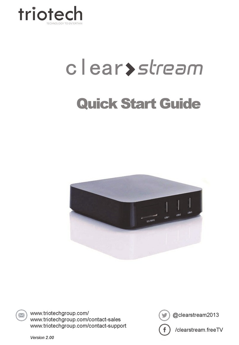 Triotech clearstream quick start guide