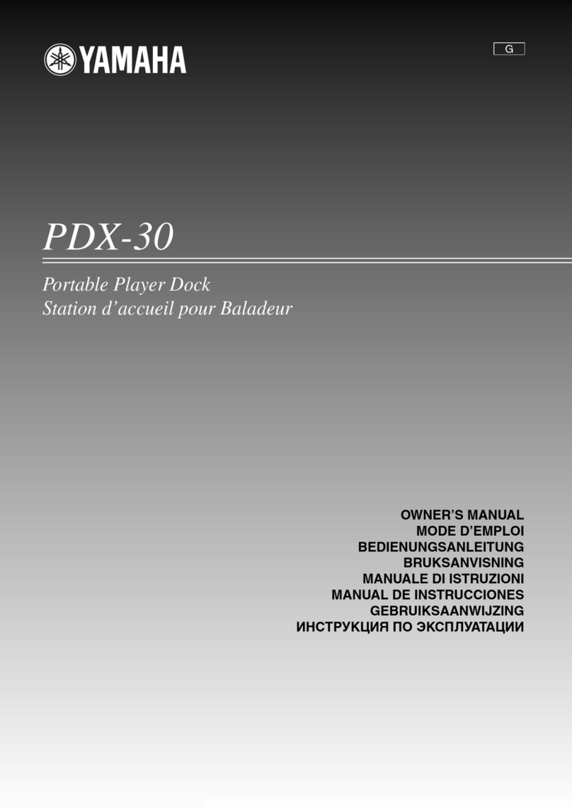 Yamaha PDX 30 - Portable Speakers With Digital Player... User manual