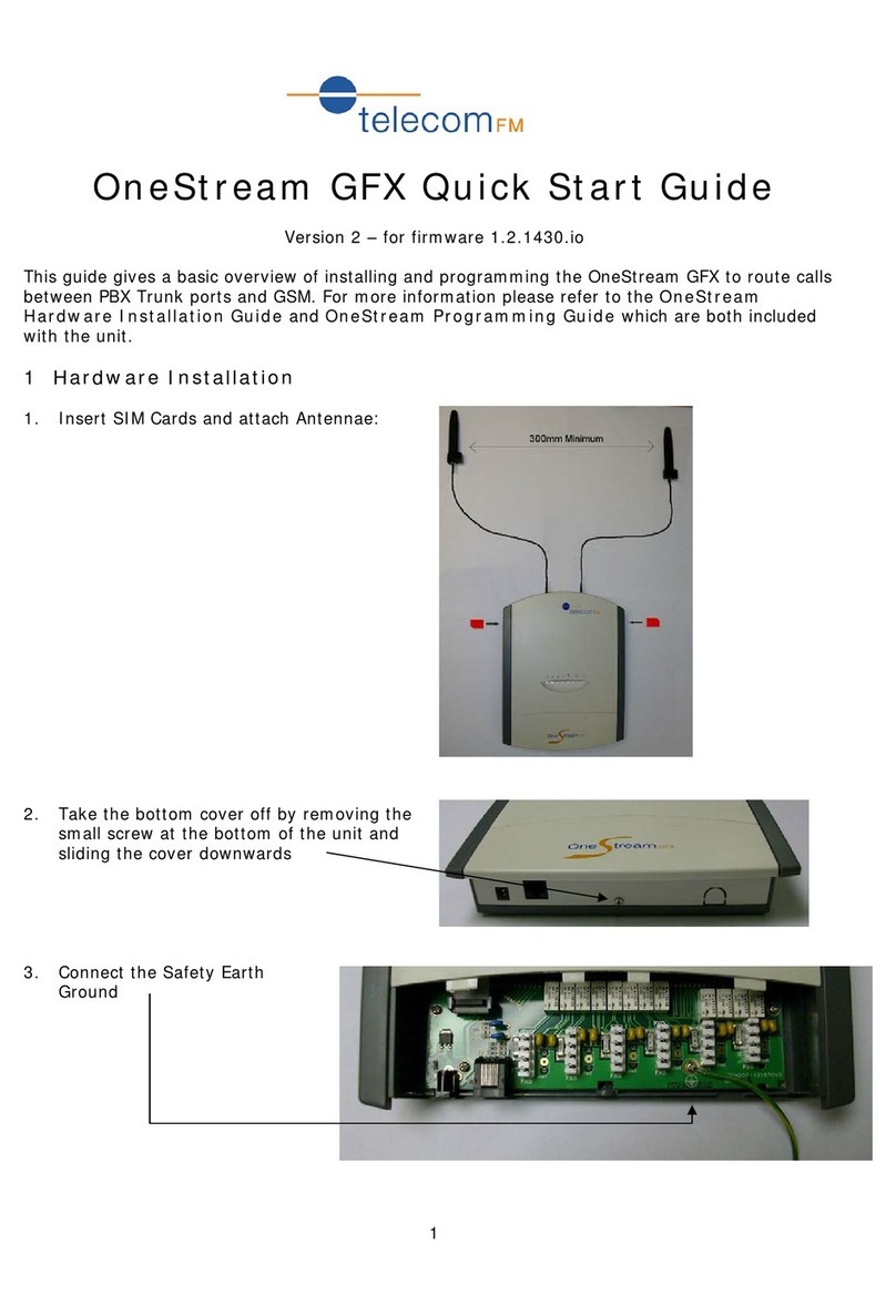 Telecom FM onestream gfx quick start guide